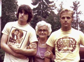 Cecile Olive (Booth) Poch with her grandsons