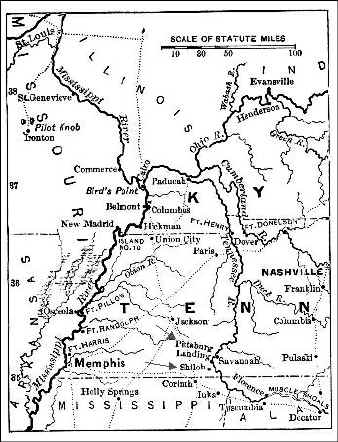 Map showing general area around Shiloh Church